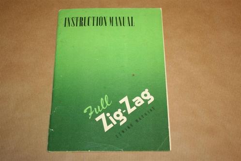 Full Zig-Zag Sewing Machine. Instruction Manual., Boeken, Hobby en Vrije tijd, Gelezen, Ophalen of Verzenden