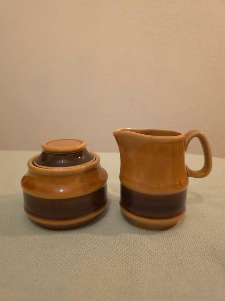 Vintage Pruszkow Suikerpot & Roomkan, Huis en Inrichting, Keuken | Servies, Zo goed als nieuw, Keramiek, Ophalen of Verzenden