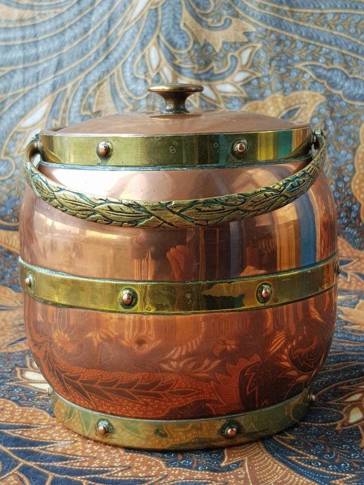 Mooie antieke Linton tabakspot uit Engeland 14,5 cm. 1900., Antiek en Kunst, Antiek | Koper en Brons, Koper, Ophalen of Verzenden