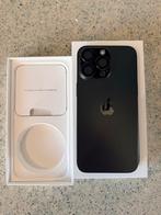 iPhone 15 Pro Max - Topstaat!, Telecommunicatie, Mobiele telefoons | Apple iPhone, Zwart, IPhone 15 Pro Max, Zo goed als nieuw