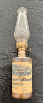 Oud olielampje olielamp met geldbiljet, Antiek en Kunst, Ophalen of Verzenden
