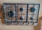 5 pits kookplaat met wokbrander rvs, Ophalen, Gebruikt, Inbouw, Gas