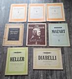 7x bladmuziek piano Beethoven, Mozart, Heller, Diabelli, Ophalen of Verzenden