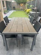 Tuintafel met 4 stoelen, Ophalen, 4 zitplaatsen, Gebruikt, Aluminium