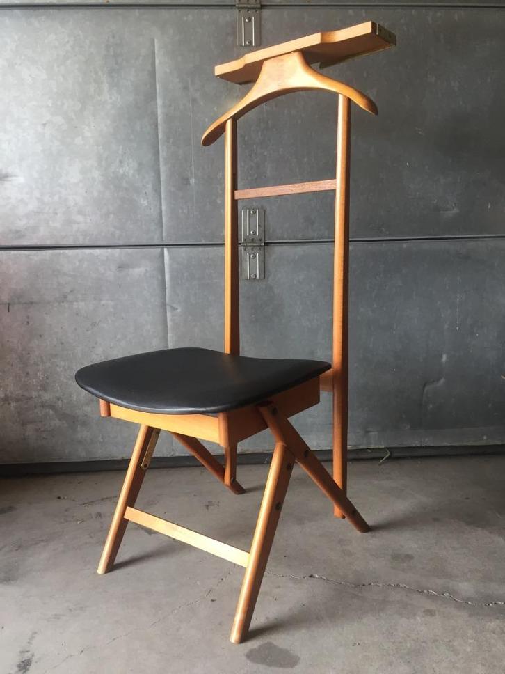 OPRUIMING Italiaanse Dressboy Ico Parisi  Fratelli Reguitti, Huis en Inrichting, Stoelen, Gebruikt, Eén, Hout, Metaal, Overige materialen