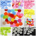 100 knopen gekleurde mix hartjes bloemetjes, Verzenden, Nieuw, Breien of Haken, Overige typen
