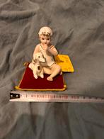 porselein cherub zittend - fine porcellana P - civitavecchia, Ophalen of Verzenden