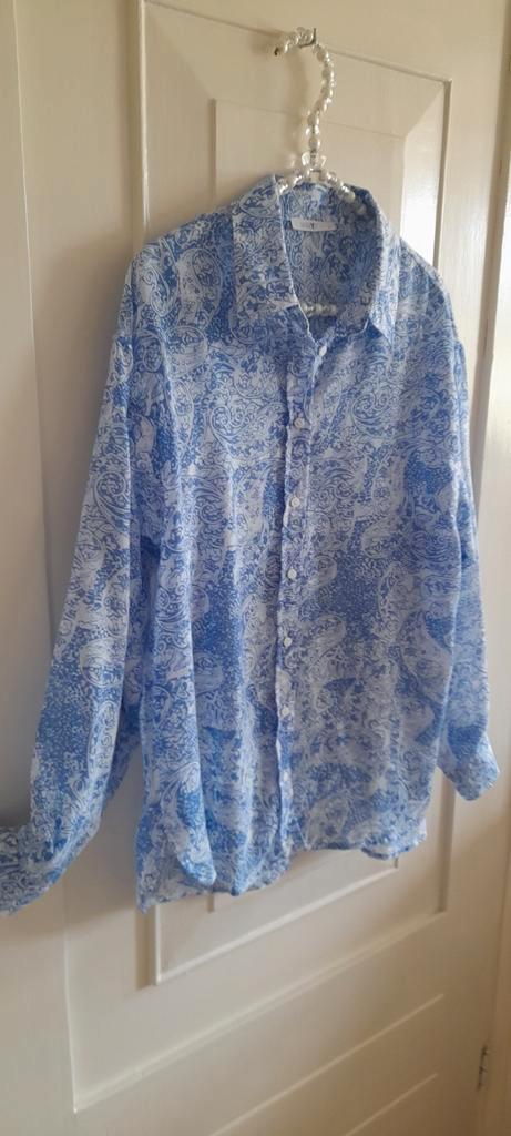 Hailey's superfijne dunne indiakatoenen blouse blauw/wit M, Kleding | Dames, Blouses en Tunieken, Zo goed als nieuw, Maat 38/40 (M)