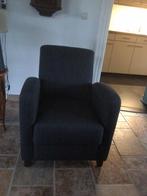 Fauteuil donker grijs blauw, Huis en Inrichting, Fauteuils, 75 tot 100 cm, Ophalen of Verzenden, Zo goed als nieuw, Stof