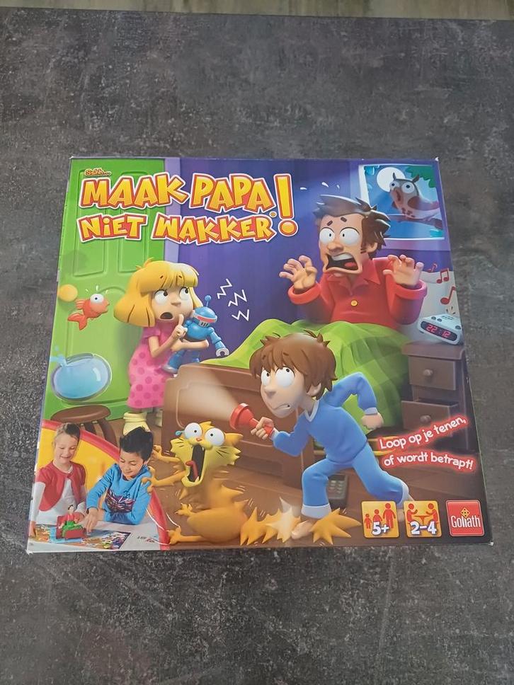 Maak papa niet wakker, Hobby en Vrije tijd, Gezelschapsspellen | Bordspellen, Zo goed als nieuw, Een of twee spelers, Drie of vier spelers