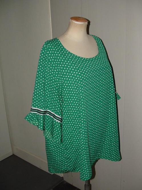 Paprika Luna blouse polkadot groene top maat 3 - maat 48, Kleding | Dames, Tops, Zo goed als nieuw, Maat 46/48 (XL) of groter