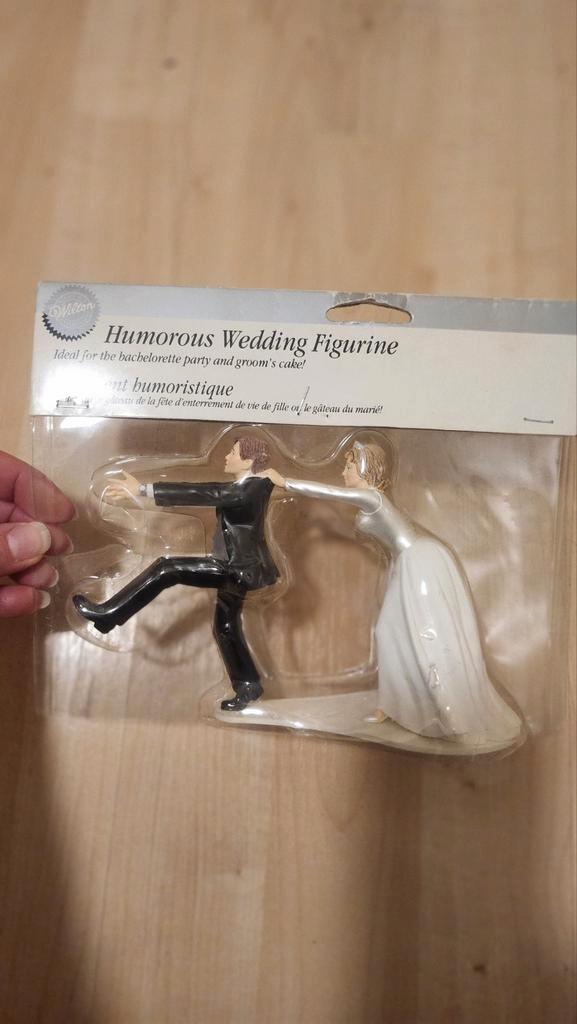 Grappige Taarttopper Bruidspaar, Hobby en Vrije tijd, Feestartikelen, Nieuw, Versiering, Geboorte of Huwelijk, Ophalen