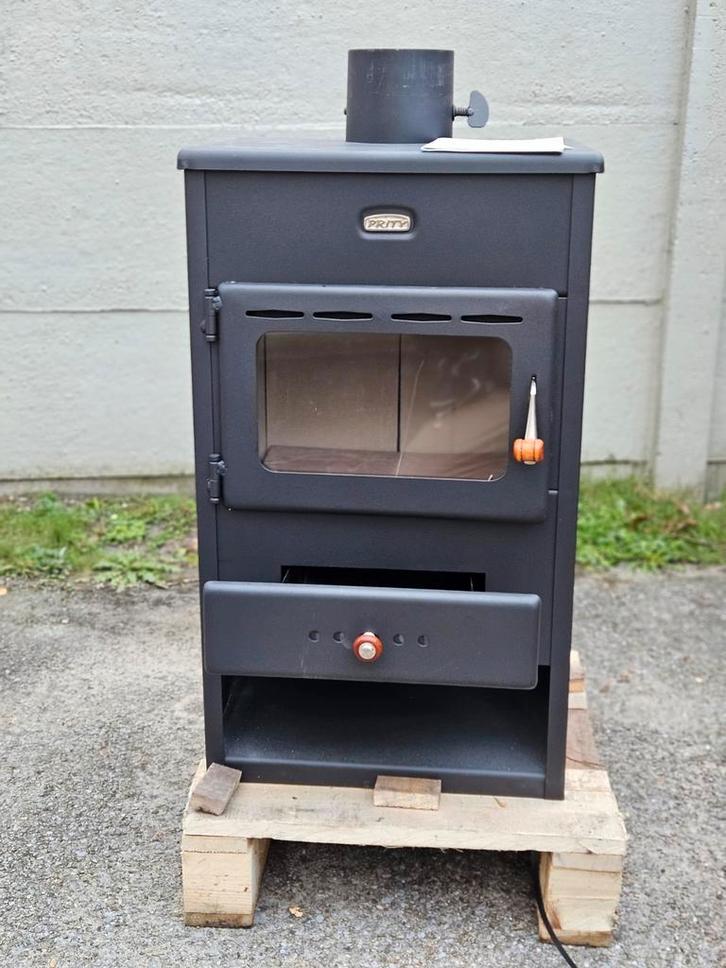 Houtkachel Prity-1 met vuurvaste stenen 9 kw in verpakking, Huis en Inrichting, Kachels, Nieuw, Houtkachel, Hout, Ophalen