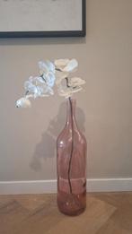 Grote roze vaas + kunst orchidee, Ophalen of Verzenden, Zo goed als nieuw, Overige kleuren, 50 tot 75 cm