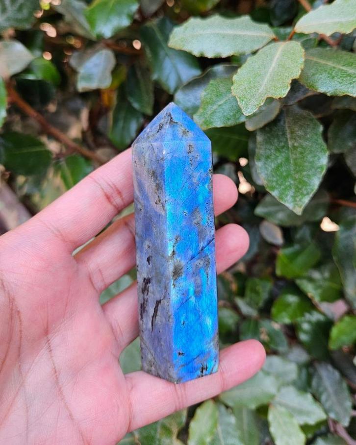 Labradoriet Toren - Pentagon, Verzamelen, Mineralen en Fossielen, Mineraal, Verzenden