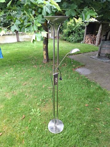 Staande lamp / schemerlamp met leeslamp incl dim op beide beschikbaar voor biedingen