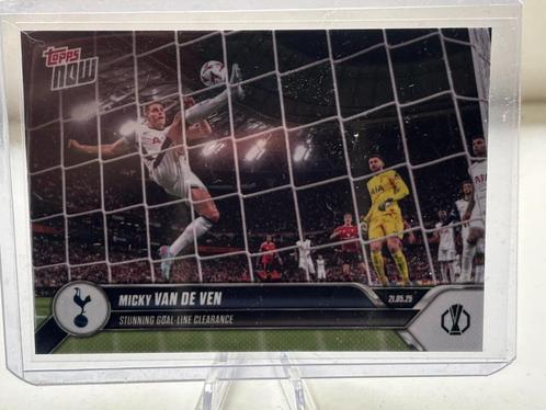 Topps Now 2025 - Micky van de Ven Uefa Cup Final, Hobby en Vrije tijd, Stickers en Plaatjes, Nieuw, Plaatje, Ophalen