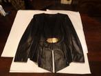 MADELEINE zwarte leren jasje met grote gesp, Zwart, Maat 42/44 (L), Nieuw, Ophalen of Verzenden
