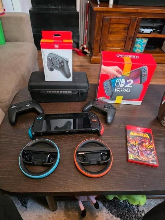 Nintendo Switch 2 met games en accessoires, Spelcomputers en Games, Spelcomputers | Nintendo Switch, Zo goed als nieuw, Switch Original