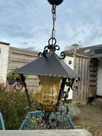 Vintage Hanglamp met Amberkleurig Glas, Ophalen, Gebruikt, Glas, Minder dan 50 cm