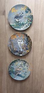 Royal Doulton, 3 bordjes met uilen, Antiek en Kunst, Ophalen of Verzenden