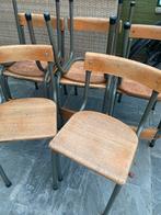 Vintage Tubax schoolstoelen (14), Ophalen, Gebruikt, Bruin, Vijf, Zes of meer stoelen