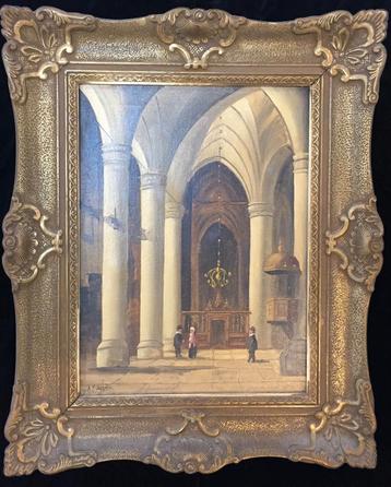 Schilderij van A. Broekman, ca 1920 (28,5 x 38,5 cm) beschikbaar voor biedingen