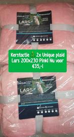 Kerstactie2x Unique plaid Lars 230x200 Roze! Nu voor €35, Huis en Inrichting, Woonaccessoires | Plaids en Woondekens, Ophalen of Verzenden