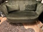 Groene Schelpvormige Bank - Tweepersoons Velvet ZGAN, Ophalen, 150 tot 200 cm, Tweepersoons, 75 tot 100 cm