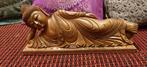 Houten Liggende Boeddha Beeld, Huis en Inrichting, Woonaccessoires | Boeddhabeelden, Verzenden