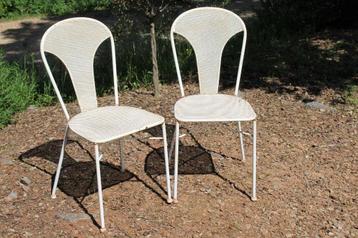 Brocante - Serie tintelende tuinstoeltjes! beschikbaar voor biedingen