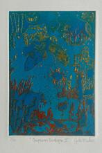 Ets (reliëfdruk) Gertie Mesker - Impressies Dordogne I, Antiek en Kunst, Verzenden