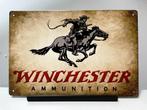Winchester Ammunition metalen reclamebord / wandbord (Old Lo, Huis en Inrichting, Nieuw, Ophalen of Verzenden