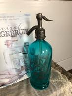 Franse spuitwaterfles Turquoise, Antiek en Kunst, Curiosa en Brocante, Ophalen of Verzenden