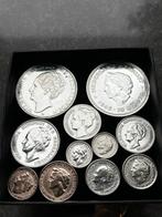 Munten met afbeelding van Wilhelmina, Postzegels en Munten, Munten | Nederland, Ophalen of Verzenden, Koningin Wilhelmina, 10 cent