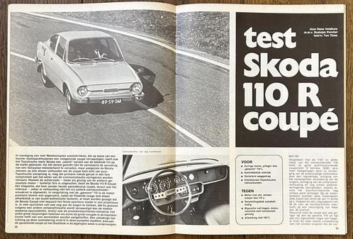 Skoda 110 R Coupe test in Autovisie 1971, Boeken, Auto's | Folders en Tijdschriften, Gelezen, Overige merken, Ophalen of Verzenden