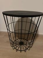 Zwart metalen bijzettafel, 45 tot 60 cm, Minder dan 55 cm, Gebruikt, Metaal of Aluminium