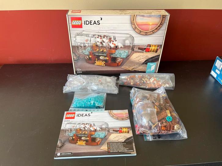 Lego Ideas 21313 Schip in een Fles - Compleet!, Kinderen en Baby's, Speelgoed | Duplo en Lego, Zo goed als nieuw, Lego, Complete set