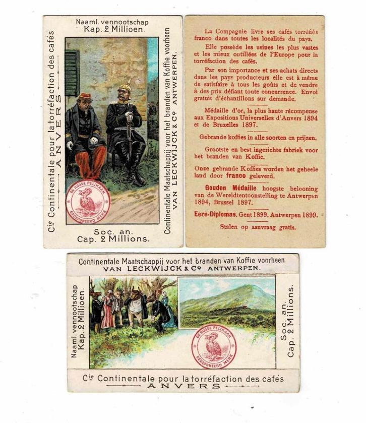 Oude chromo's van "DE ROODE PELIKAAN", Verzamelen, Merken en Reclamevoorwerpen, Nieuw, Overige typen, Verzenden