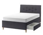 Ikea bed Idanäs 2 persoonsbed donkergrijs, Huis en Inrichting, Slaapkamer | Bedden, Ophalen, 140 cm, Zo goed als nieuw, Twijfelaar