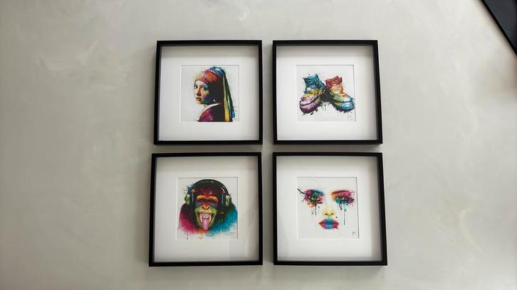 Pateice Murciano prints 4x in Ikea Ribba lijsten, Huis en Inrichting, Woonaccessoires | Lijsten, Zo goed als nieuw, Minder dan 50 cm
