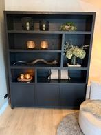 Wandkast boekenkast zwart eiken, 150 tot 200 cm, Ophalen of Verzenden, Zo goed als nieuw, 150 tot 200 cm