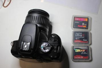 Canon EOS 350D DSLR spiegelreflexcamera + EF-S 18-55mm f/3.5 beschikbaar voor biedingen