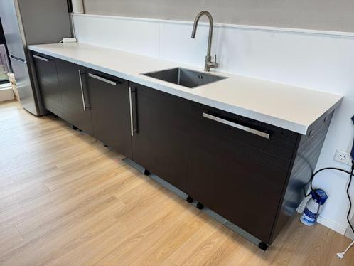TK: Net keukenblok incl. spoelbak, kraan en inbouwkoelkast, Huis en Inrichting, Keuken | Keukenelementen, Zo goed als nieuw, Minder dan 100 cm