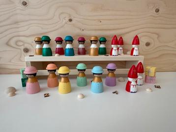 Peg dolls - Sint en Piet beschikbaar voor biedingen
