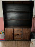 Te koop mooie buffetkast mangohout & zwart staal, Huis en Inrichting, Kasten | Buffetkasten, Ophalen, 100 tot 150 cm, Zo goed als nieuw