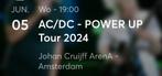 2 x AC/DC staanplaatsen Power up tour Arena Amsterdam 5 juni
