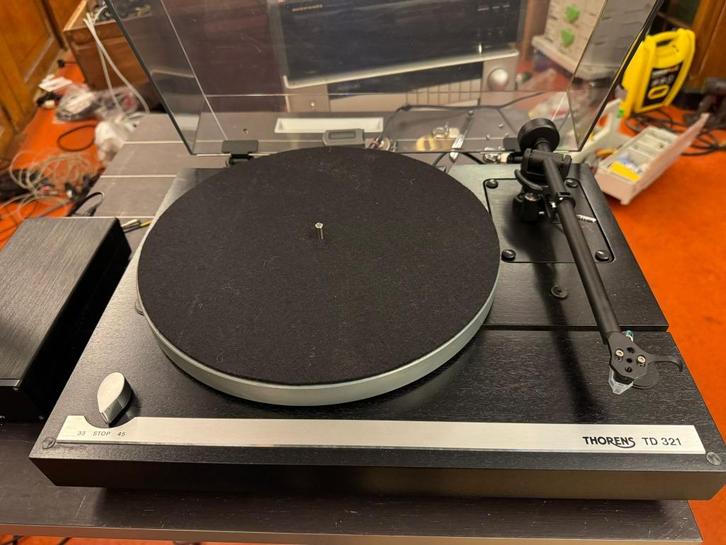 Thorens TD321 + nwe Rega toonarm + nw AT element IZGS, Audio, Tv en Foto, Platenspelers, Gebruikt, Platenspeler, Thorens, Ophalen of Verzenden