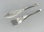 Zilveren visdienbestek, D. van Outvorst, anno 1897, Antiek en Kunst, Antiek | Goud en Zilver, Ophalen of Verzenden, Zilver