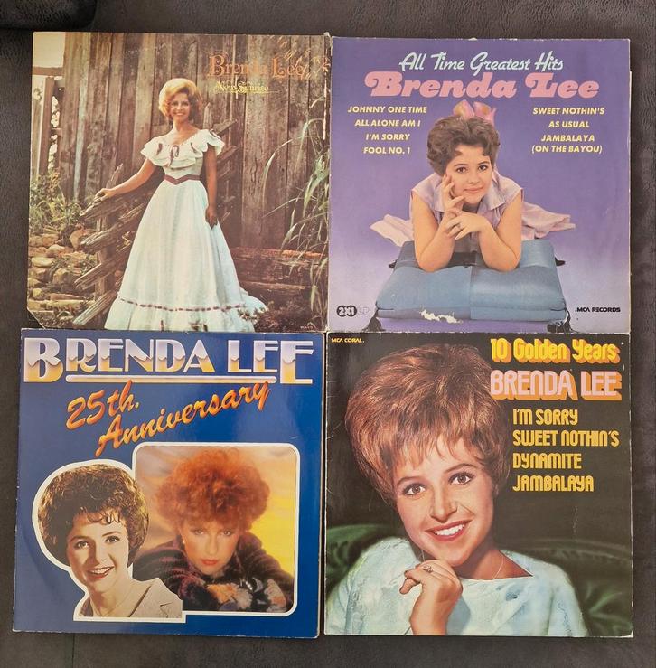 Brenda Lee Vinyl LP's - 4 Stuks, Cd's en Dvd's, Vinyl | Overige Vinyl, Gebruikt, 12 inch, Ophalen of Verzenden